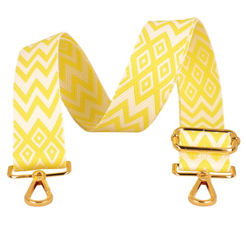 Bandoulière de sac ethnique 40x140cm jaune maïs