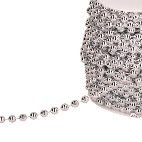 Perle au mètre argent