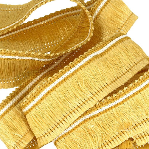 Galon franges 30mm cuivré au mètre