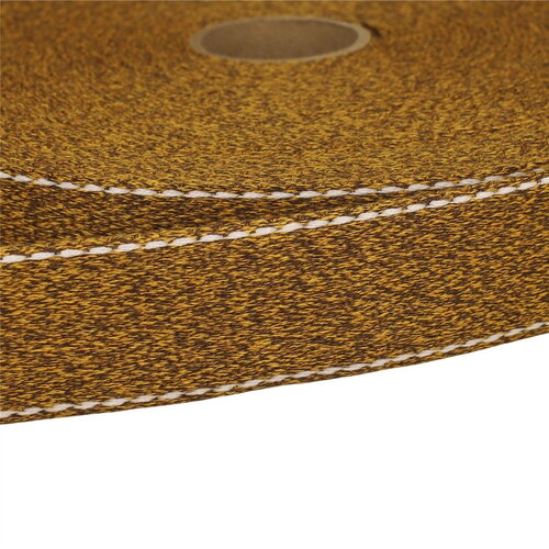 Sangle chinée point sellier 30mm moutarde au mètre