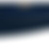 Sangle chinée point sellier 30mm bleu marine au mètre
