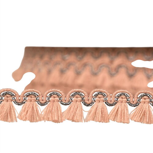 Frange flochettes 12mm marron clair au mètre