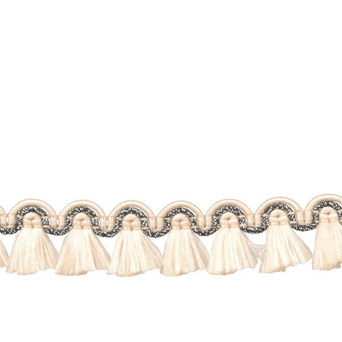 Frange flochettes 12mm beige au mètre