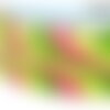 Frange pompons multicolore 15mm vert au mètre