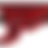 Bobine 20m élastique bicolore avec liseret central 32mm rouge