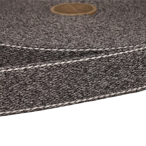 Bobine 20m sangle chinée point sellier 30mm gris moyen