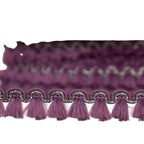 Bobine 25m frange flochettes 12mm violet