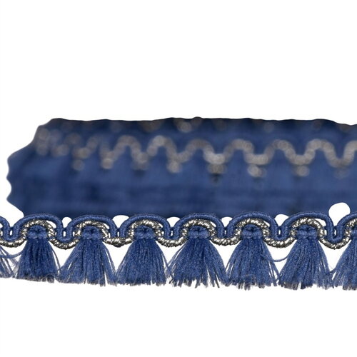 Bobine 25m frange flochettes 12mm bleu marine