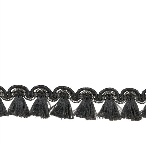 Bobine 25m frange flochettes 12mm noir