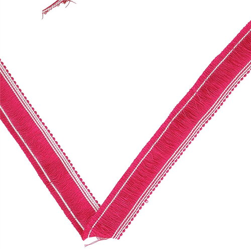Bobine 20m frange épaisse 25mm framboise