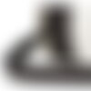 Bobine 20m double frangette 25mm noir