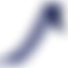 Bobine 17,7m guipure cercles 3 rangs 40mm bleu