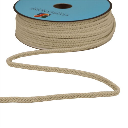 Bobine 25m galon chevrons 6mm ecru
