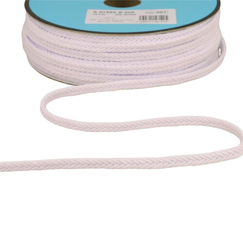 Bobine 25m galon chevrons 6mm blanc