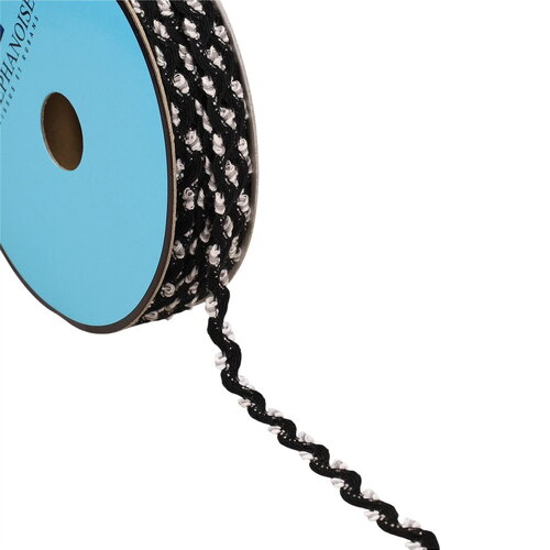 Bobine 25m serpentine festonnée 10mm noir