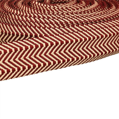 Bobine 15m sangle double chevrons 38mm rouge