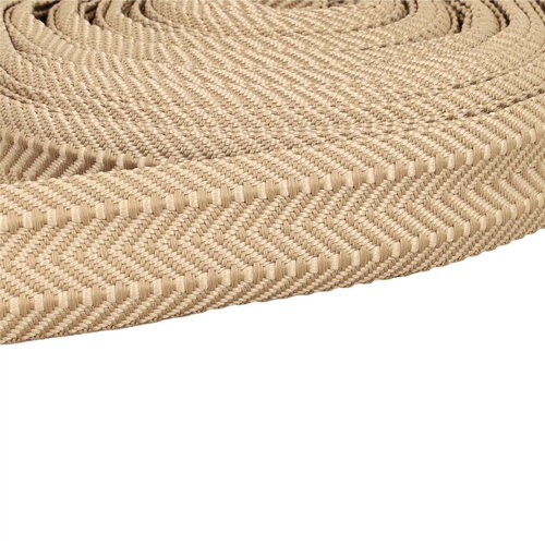 Bobine 15m sangle double chevrons 38mm beige