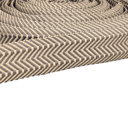 Bobine 15m sangle double chevrons 38mm gris