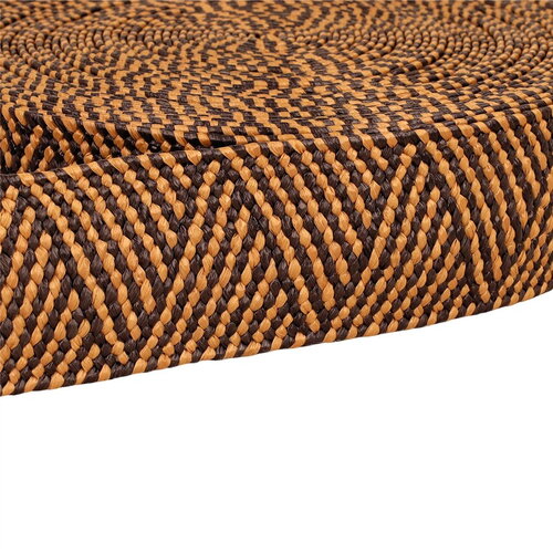 Bobine 15m sangle aspect naturel bicolore extensible 50mm marron