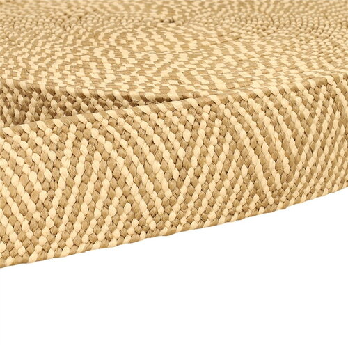 Bobine 15m sangle aspect naturel bicolore extensible 50mm ecru