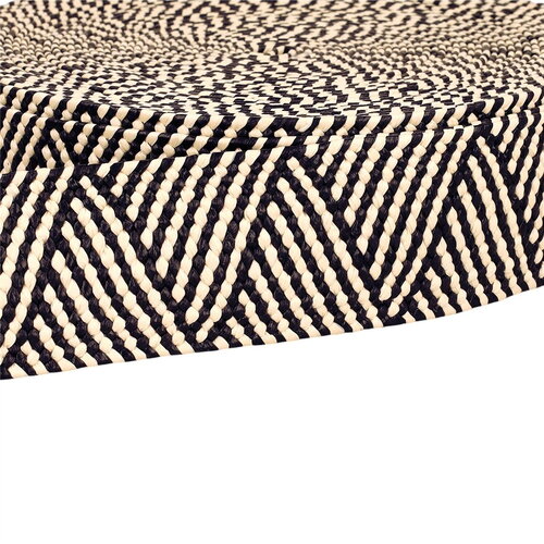 Bobine 15m sangle aspect naturel bicolore extensible 50mm noir