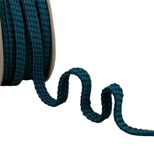 Bobine 25m tresse bicolore 13mm bleu