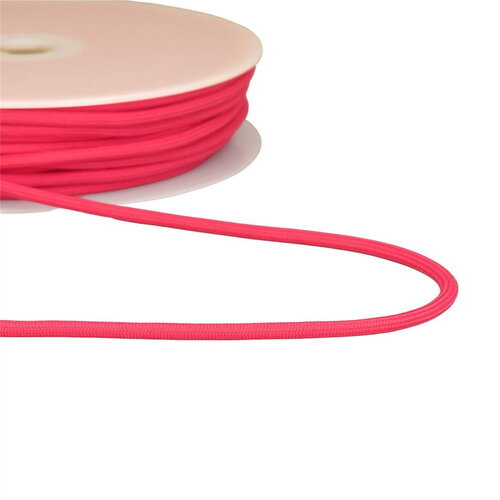 Bobine 30m cordon tressé 4,5mm rose