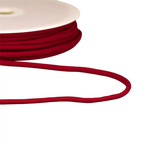 Bobine 30m cordon tressé 4,5mm rouge