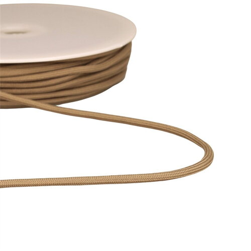 Bobine 30m cordon tressé 4,5mm marron