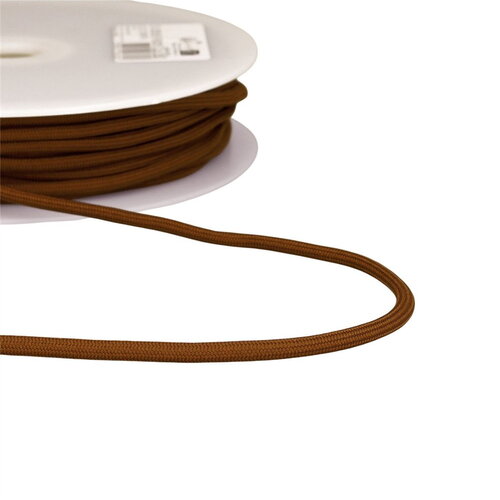 Bobine 30m cordon tressé 4,5mm marron