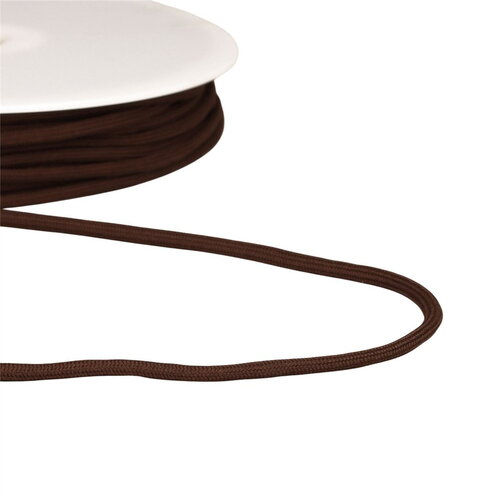 Bobine 30m cordon tressé 4,5mm marron