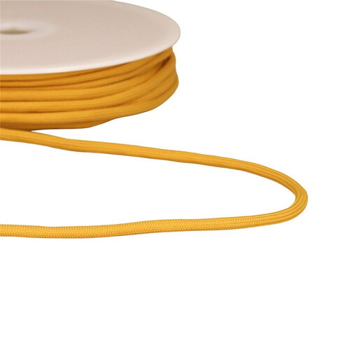 Bobine 30m cordon tressé 4,5mm moutarde
