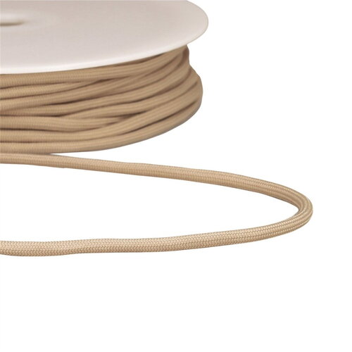 Bobine 30m cordon tressé 4,5mm beige