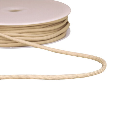 Bobine 30m cordon tressé 4,5mm beige