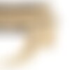 Elastique bicolore lisières or et argent 32mm écru/beige/or au mètre