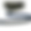 Galon losanges avec surpiqûres or 18mm bleu marine au mètre