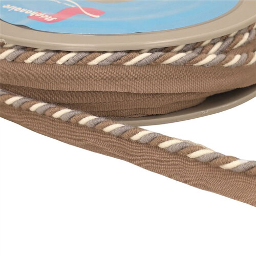 Dépassant/passepoil cordon 4mm (pied 10mm) 4mm taupe au mètre