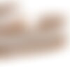 Galon jean brodé 40mm beige au mètre