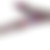 Galon perles ethnique thermocollant 25mm fuchsia au mètre