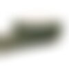 Galon brodé paillettes 75mm vert kaki au mètre