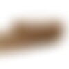 Galon brodé paillettes 75mm marron chocolat au mètre