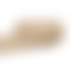 Galon brodé paillettes 75mm beige au mètre