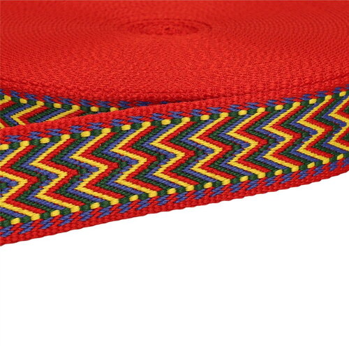 Sangle chevrons 38mm multicolore au mètre