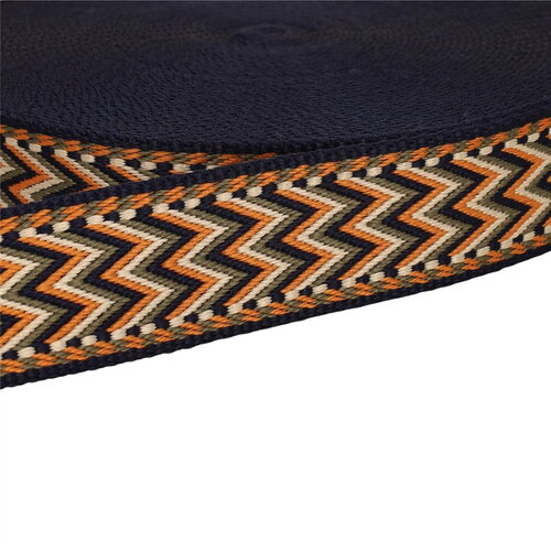 Sangle chevrons 38mm saumon au mètre