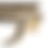 Bobine 20m élastique bicolore lisières or et argent 32mm écru/marine/or