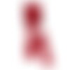 Bobine 25m dentelle entre deux 25mm rouge
