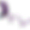 Bobine 25m tresse tricolore 3 brins 7mm mauve