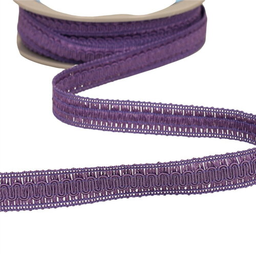 Bobine 20m galon vagues 17mm parme