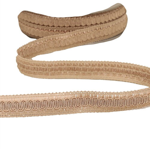 Bobine 20m galon vagues 17mm beige