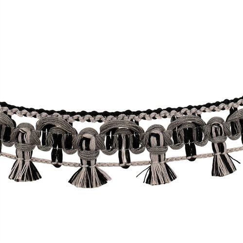 Bobine 20m galon flochettes 27mm noir